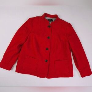 Talbots Red Wool Blend Jacket Blazer Women's 16WP